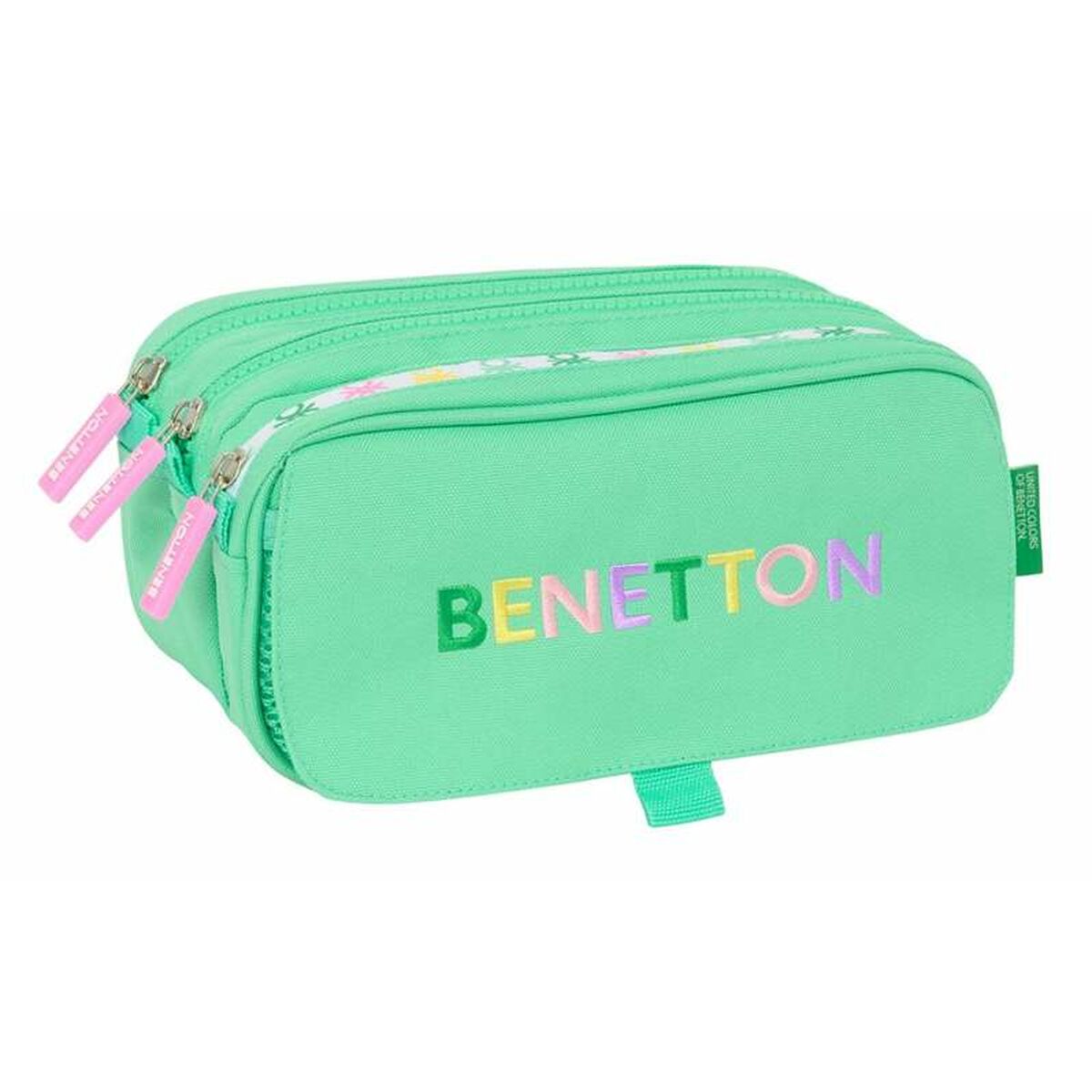 Tredubbel Carry-all Benetton Mint 21,5 x 10 x 8 cm-Kontor och Kontorsmaterial, Skol- och utbildningsmaterial-Benetton-peaceofhome.se