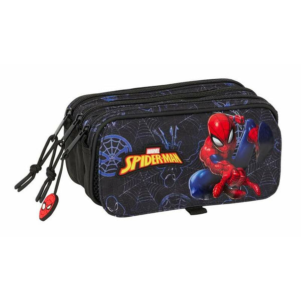 Tredubbel Carry-all Spider-Man Attack 21,5 x 10 x 8 cm-Kontor och Kontorsmaterial, Skol- och utbildningsmaterial-Spider-Man-peaceofhome.se