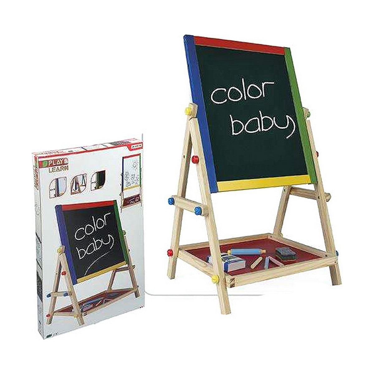 Tvåsidig skrivtavla Colorbaby Dodatki 65 x 38 cm-Leksaker och spel, Kreativa aktiviteter-Colorbaby-peaceofhome.se