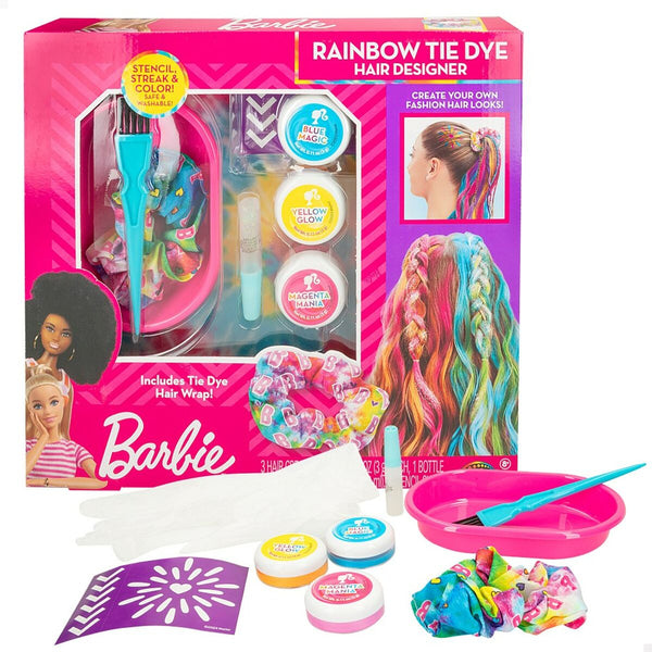 Hårstylingset Barbie Rainbow Tie 15,5 x 10,5 x 2,5 cm Hår med höjdpunkter Multicolour-Leksaker och spel, Imitera spel-Barbie-peaceofhome.se