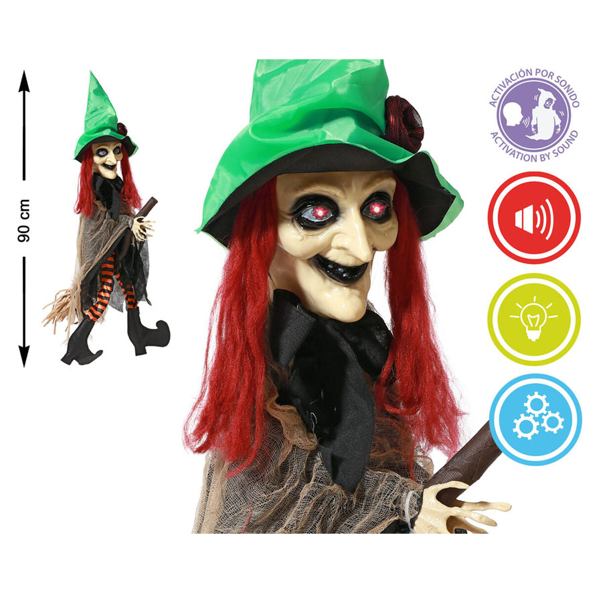 Halloweendekorationer Häxa 90 x 13 x 20 cm-Hem och matlagning, Heminredning-BigBuy Home-peaceofhome.se