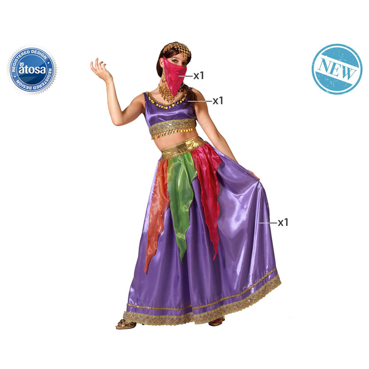 Maskeraddräkt vuxna Arab Ballerina XS/S-Leksaker och spel, Fancy klänning och accessoarer-BigBuy Carnival-peaceofhome.se