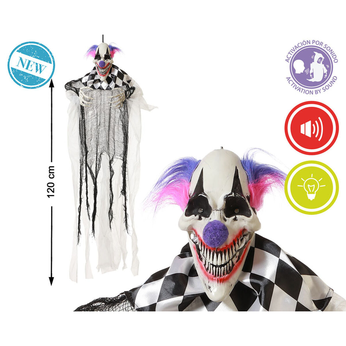 Halloweendekorationer Clown 120 x 80 x 12 cm-Hem och matlagning, Heminredning-BigBuy Home-peaceofhome.se