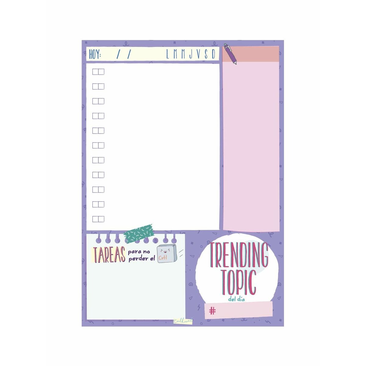 Daily planner Finocam TALKUAL 14,8 x 21 cm-Kontor och Kontorsmaterial, Kalendrar, dagböcker och personliga arrangörer-Finocam-peaceofhome.se