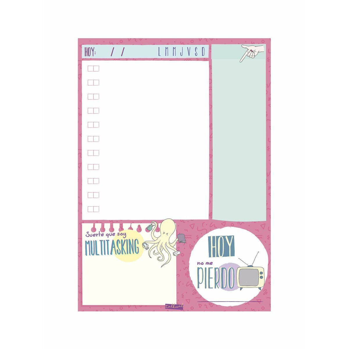 Daily planner Finocam TALKUAL 14,8 x 21 cm-Kontor och Kontorsmaterial, Kalendrar, dagböcker och personliga arrangörer-Finocam-peaceofhome.se