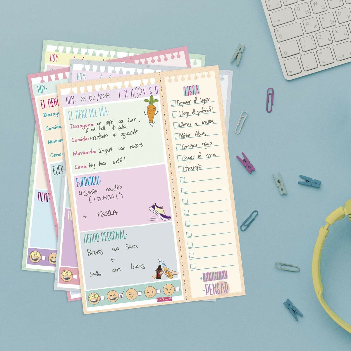 Daily planner Finocam TALKUAL 14,8 x 21 cm Vit-Kontor och Kontorsmaterial, Kalendrar, dagböcker och personliga arrangörer-Finocam-peaceofhome.se
