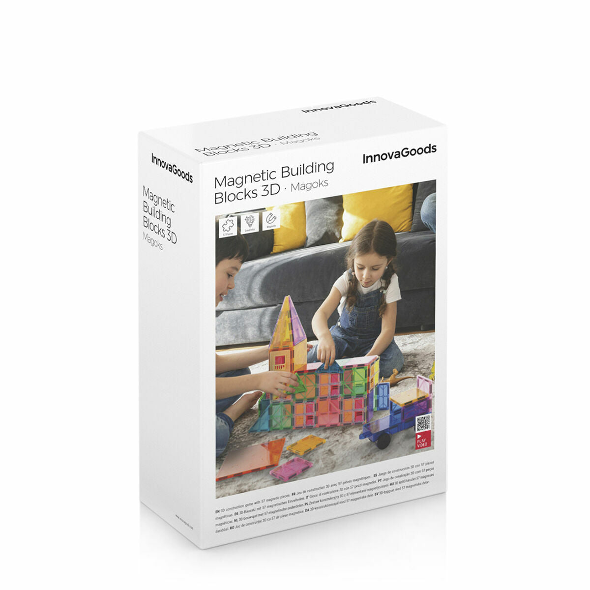 Magnetiska Byggklossar i 3D Magoks InnovaGoods 57 Delar-Leksaker och spel-InnovaGoods-peaceofhome.se