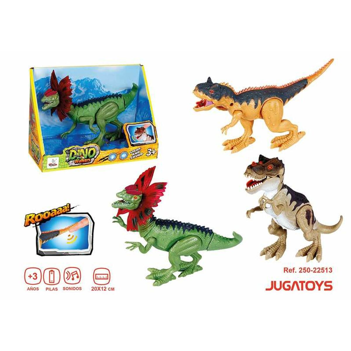 Dinosaurie Ljud 1 antal 20 x 12 cm-Leksaker och spel, Dockor och actionfigurer-BigBuy Fun-peaceofhome.se