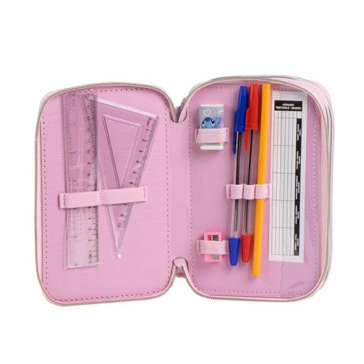 Pennfodral Stitch Lila 12,5 x 6,5 x 19,5 cm-Kontor och Kontorsmaterial, Skol- och utbildningsmaterial-Stitch-peaceofhome.se
