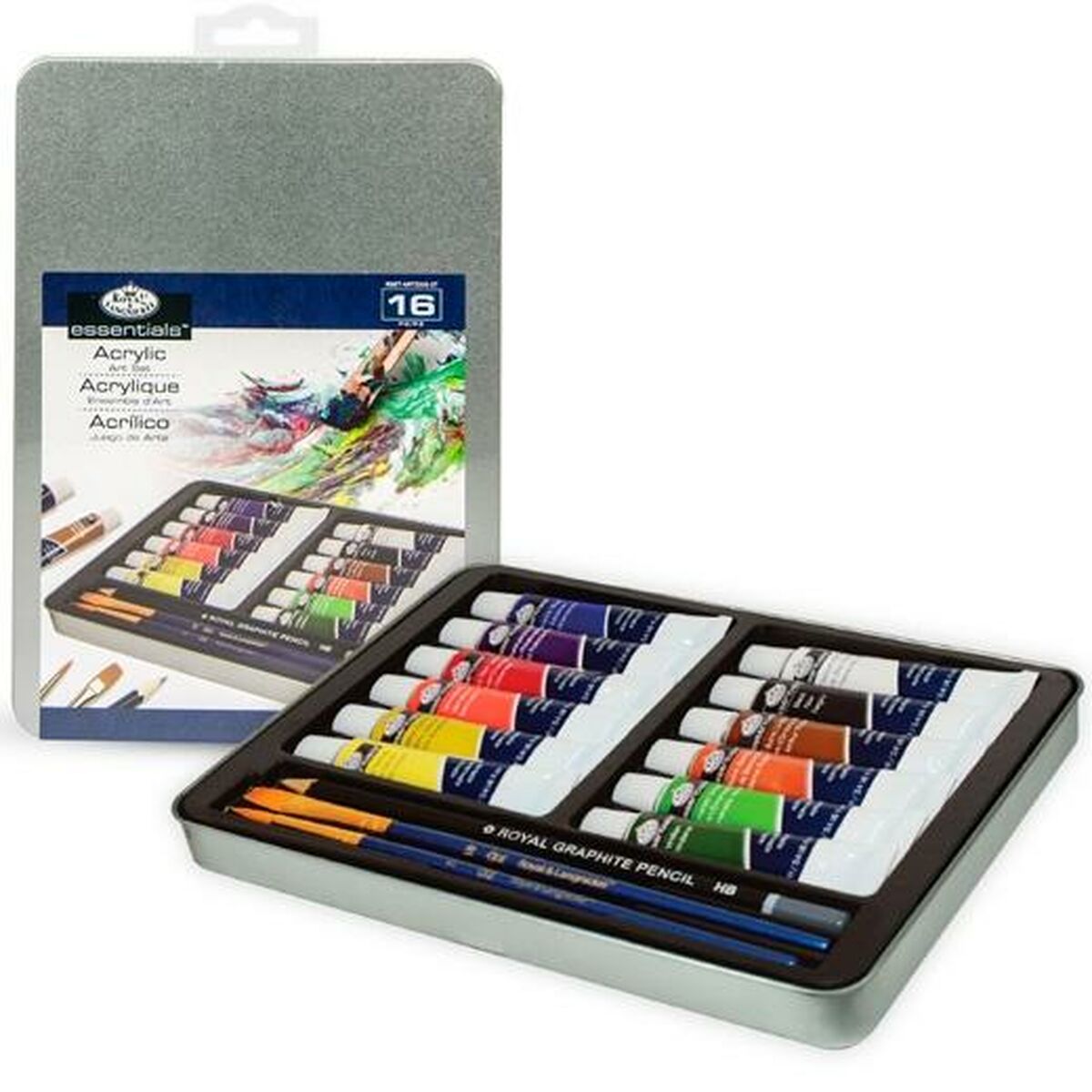 Acrylic Paint Set Royal & Langnickel 16 Delar Multicolour-Kontor och Kontorsmaterial, konst och hantverk-Royal & Langnickel-peaceofhome.se