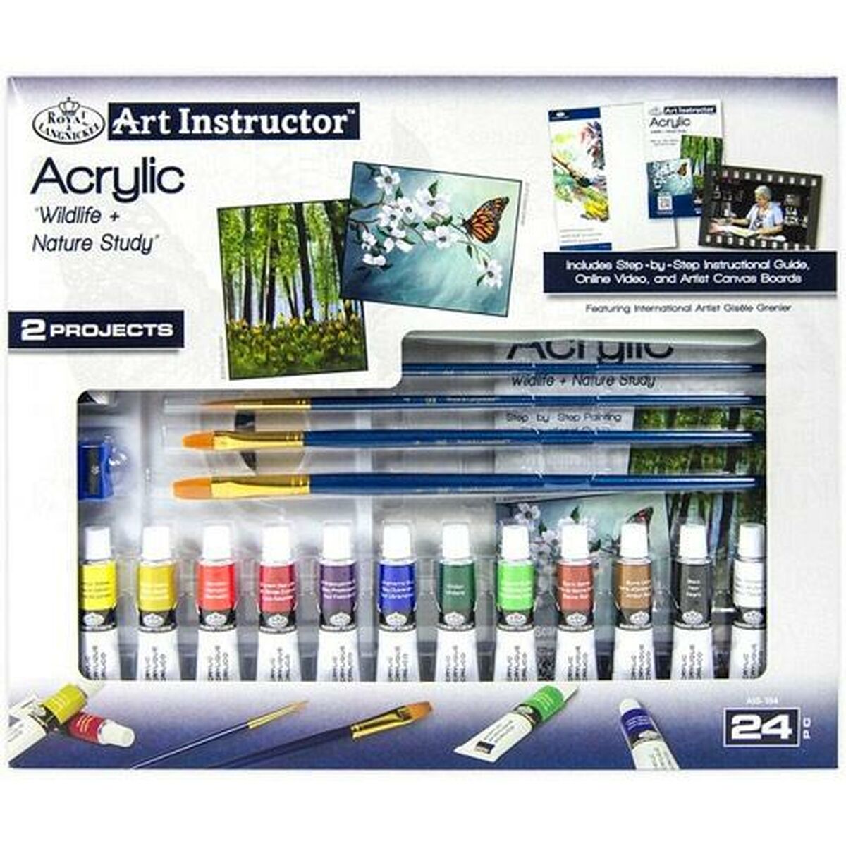 Acrylic Paint Set Royal & Langnickel Art Instructor 24 Delar Multicolour-Kontor och Kontorsmaterial, konst och hantverk-Royal & Langnickel-peaceofhome.se