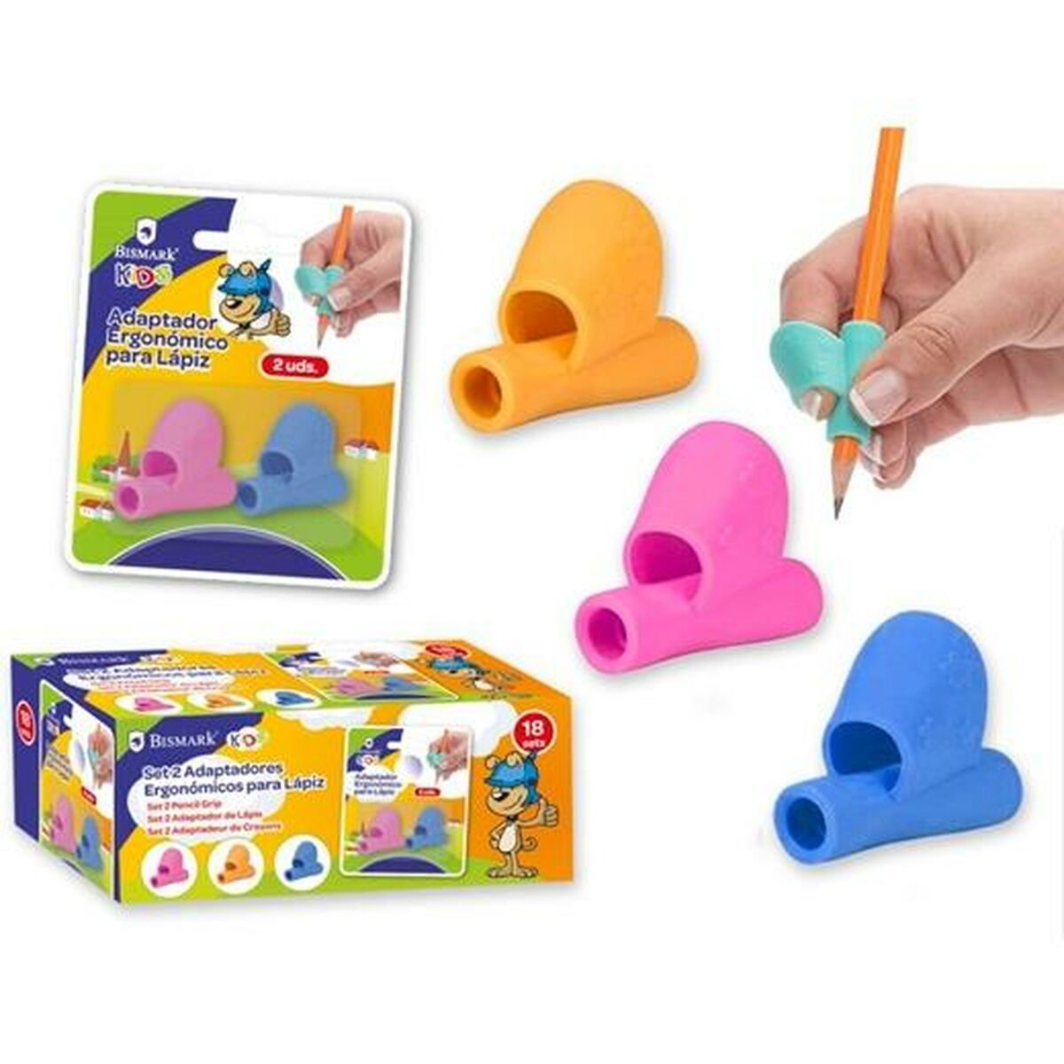 Adapter för penna Bismark Multicolour 2 Delar (18 antal)-Kontor och Kontorsmaterial, Skol- och utbildningsmaterial-Bismark-peaceofhome.se