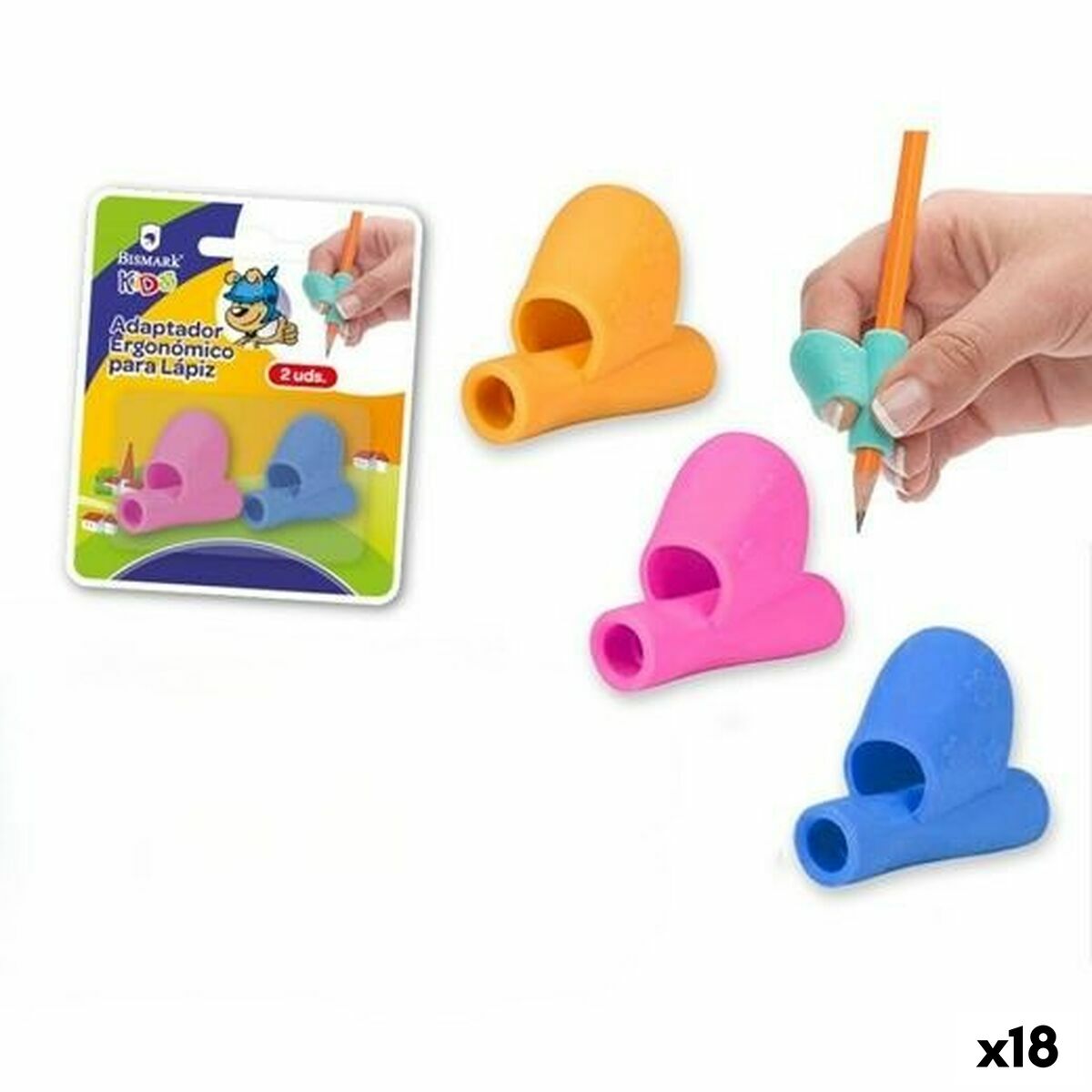 Adapter för penna Bismark Multicolour 2 Delar (18 antal)-Kontor och Kontorsmaterial, Skol- och utbildningsmaterial-Bismark-peaceofhome.se