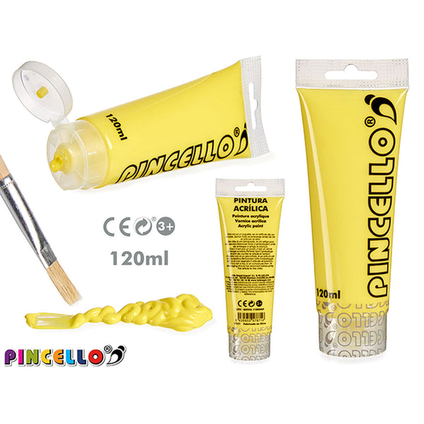 Akrylfärg Pincello AC120-9 AC120-9 Gul 120 ml-Kontor och Kontorsmaterial, konst och hantverk-Pincello-peaceofhome.se