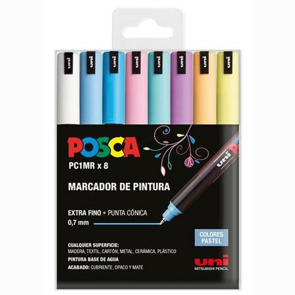 Akrylfärgsmarkörpenna POSCA PC-1MR/8C Bakverk 0,7 mm 8 Delar-Kontor och Kontorsmaterial, Kulspetspennor, pennor och skrivverktyg-POSCA-peaceofhome.se