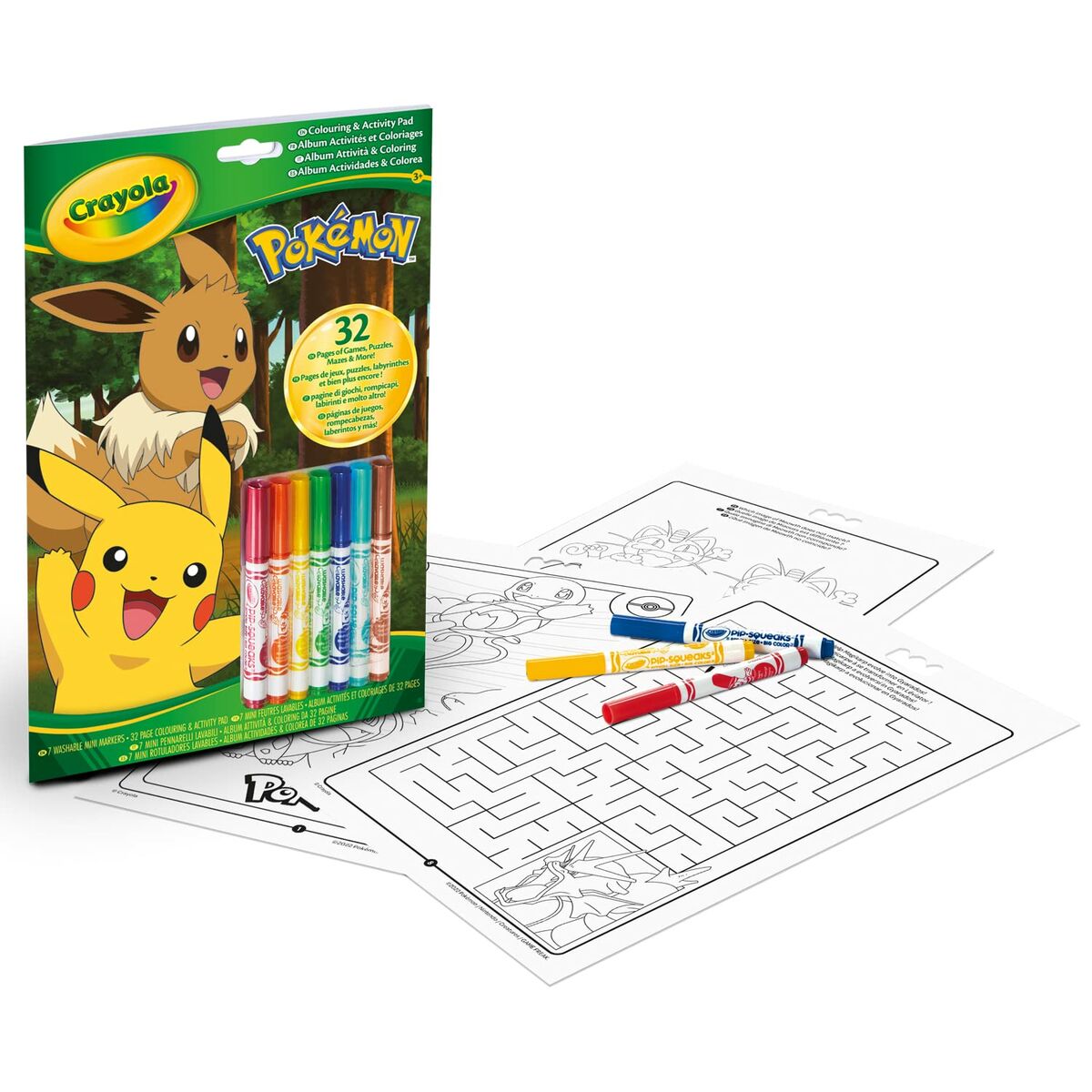 Aktivitetsbok för barn Pokémon-Leksaker och spel, Kreativa aktiviteter-Pokémon-peaceofhome.se