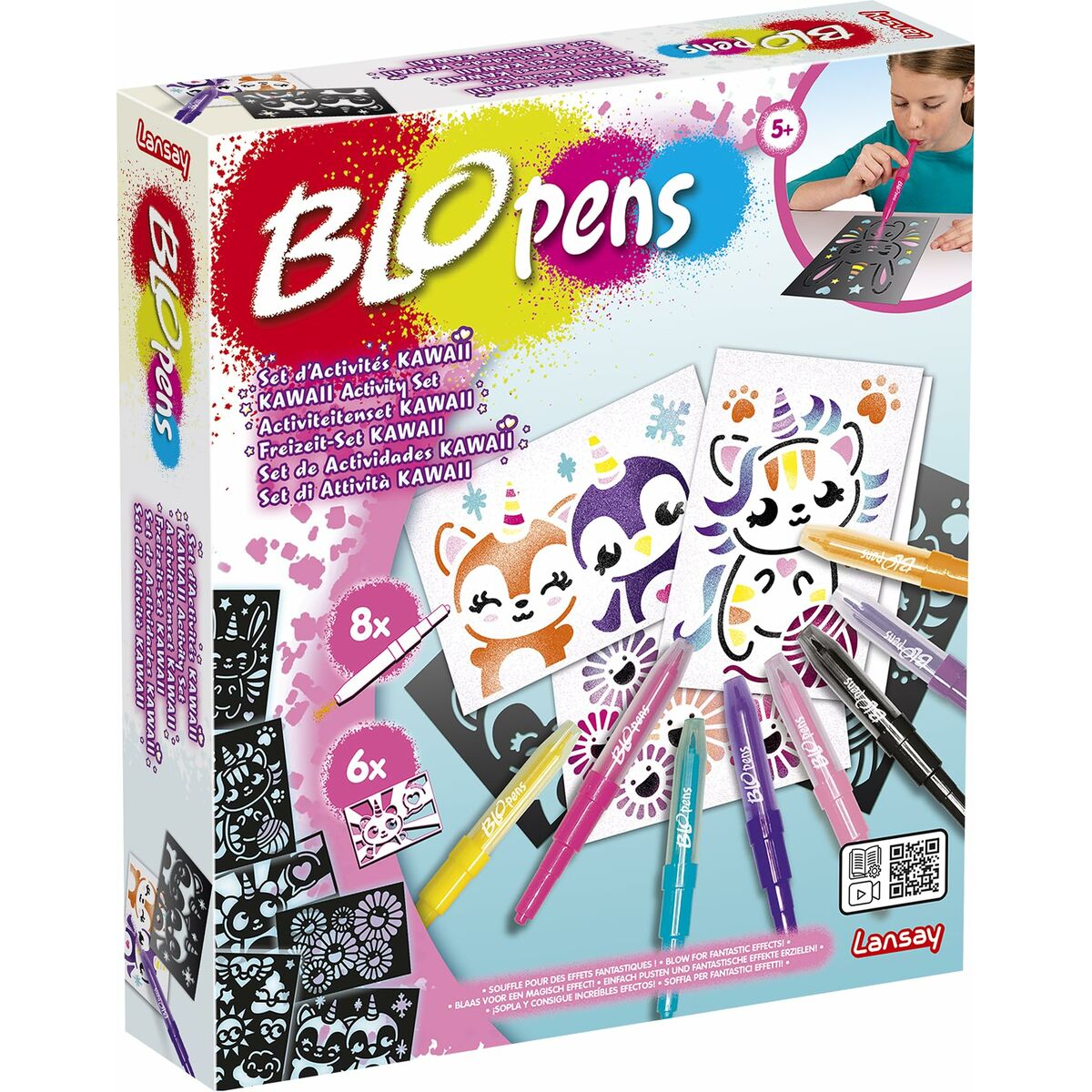 Aktivitetslåda för förgläggning Lansay BLOPENS KAWAII Multicolour-Leksaker och spel, Kreativa aktiviteter-Lansay-peaceofhome.se