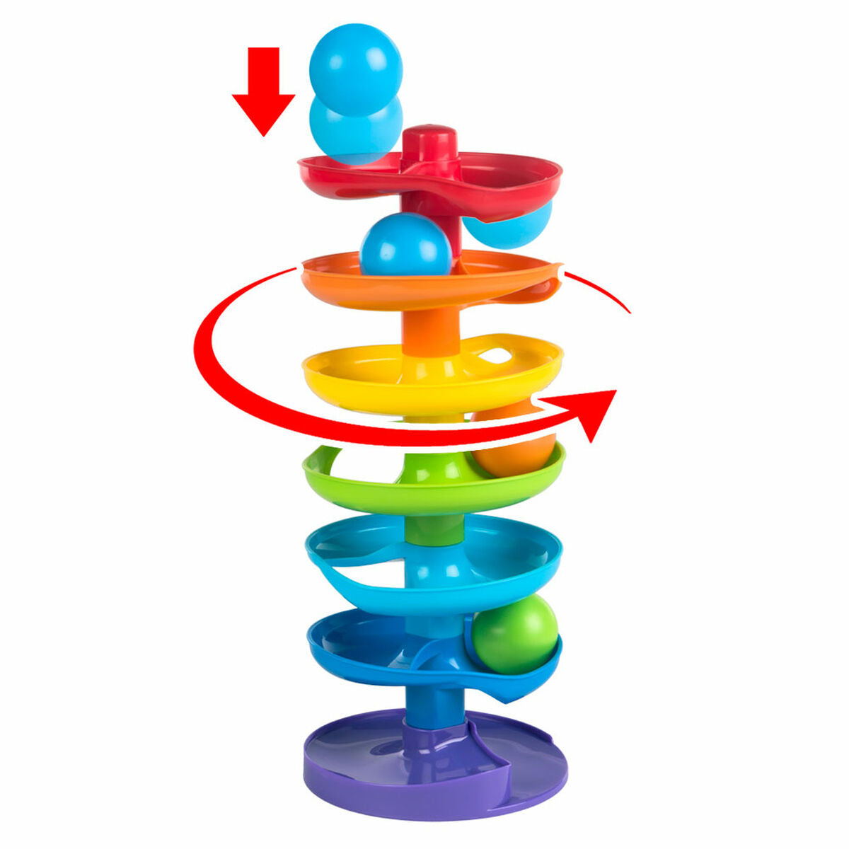 Aktivitetsspiral PlayGo Rainbow 4 antal 15 x 37 x 15,5 cm-Bebis, Leksaker för småbarn-PlayGo-peaceofhome.se