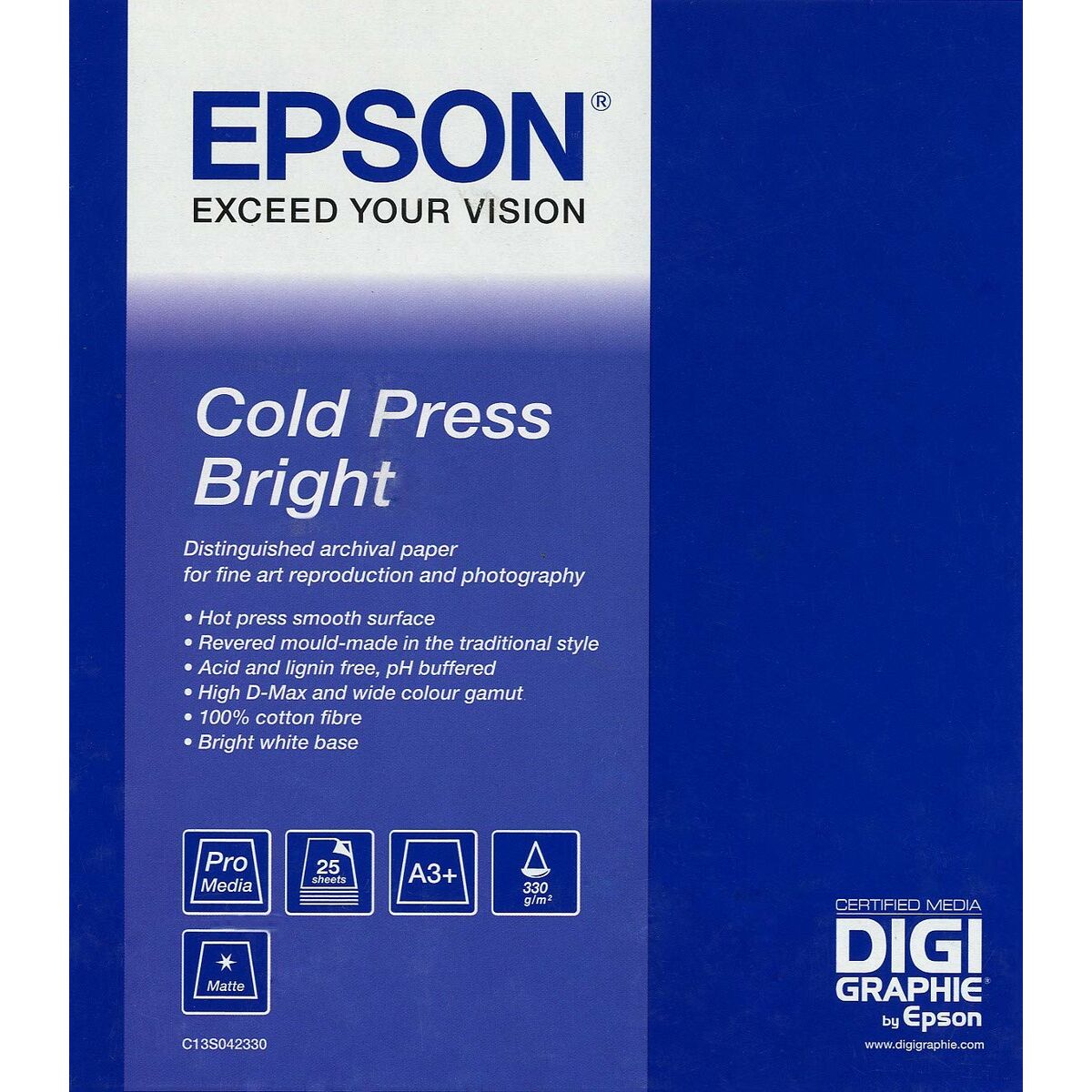 Akvarellpapper Epson GF Papel Artístico Cold Press Bright-Kontor och Kontorsmaterial, Pappersprodukter för kontoret-Epson-peaceofhome.se