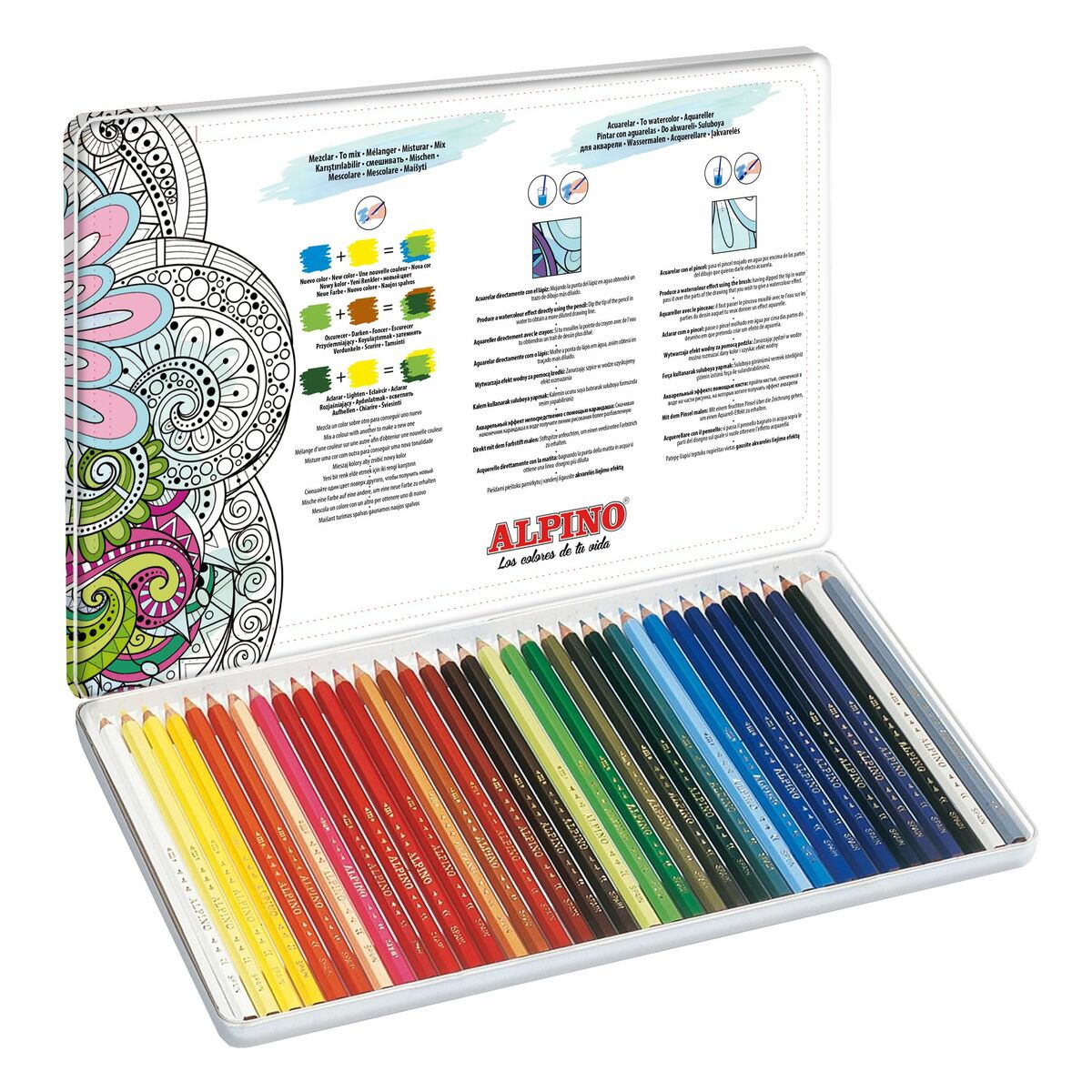 Akvarellpennor Alpino Color Experience Multicolour 36 Delar-Kontor och Kontorsmaterial, konst och hantverk-Alpino-peaceofhome.se