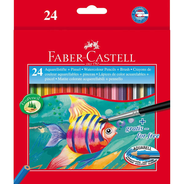 Akvarellpennor Faber-Castell 114425 Multicolour 24 Delar-Kontor och Kontorsmaterial, Kulspetspennor, pennor och skrivverktyg-Faber-Castell-peaceofhome.se