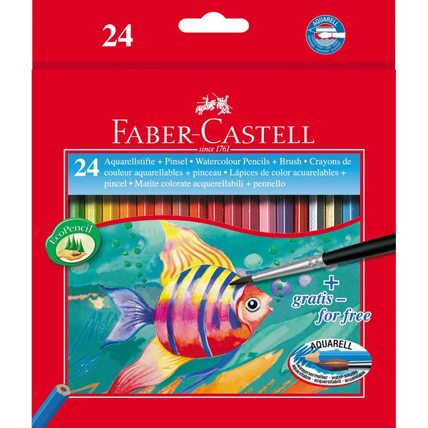 Akvarellpennor Faber-Castell 114425 Multicolour 24 Delar-Kontor och Kontorsmaterial, konst och hantverk-Faber-Castell-peaceofhome.se