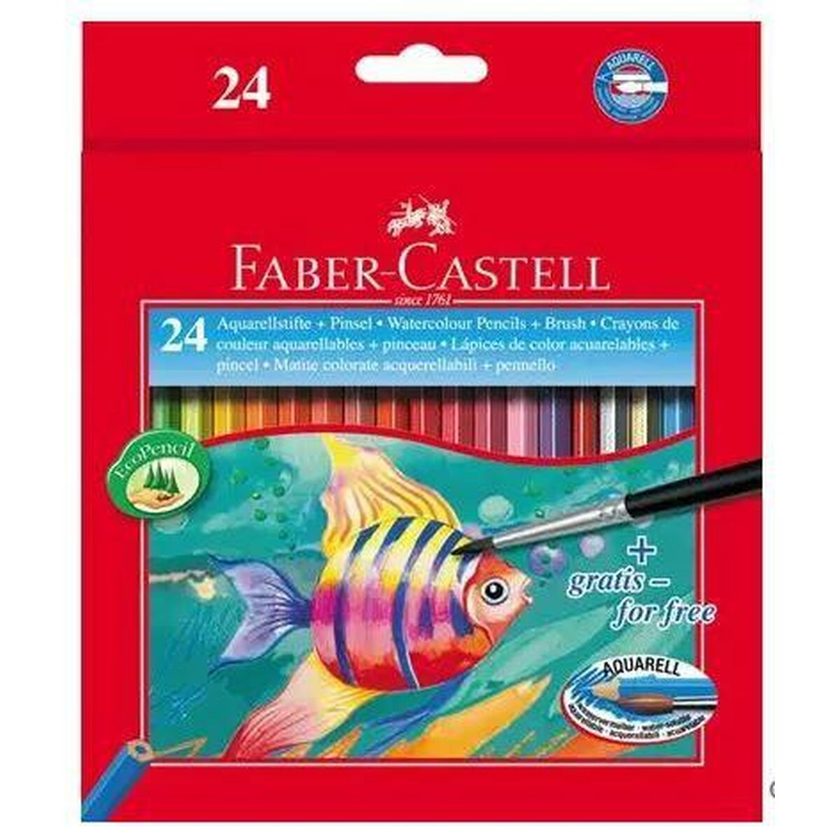Akvarellpennor Faber-Castell Multicolour 3 Delar-Kontor och Kontorsmaterial, konst och hantverk-Faber-Castell-peaceofhome.se