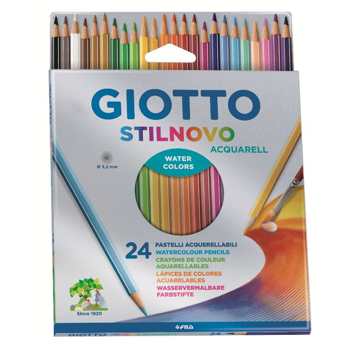 Akvarellpennor Giotto Stilnovo 24 Delar Multicolour