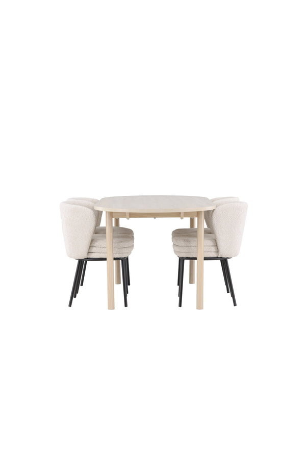 Andy Matbord med Agnes Matstol-GR Dining Set-Venture Home-peaceofhome.se