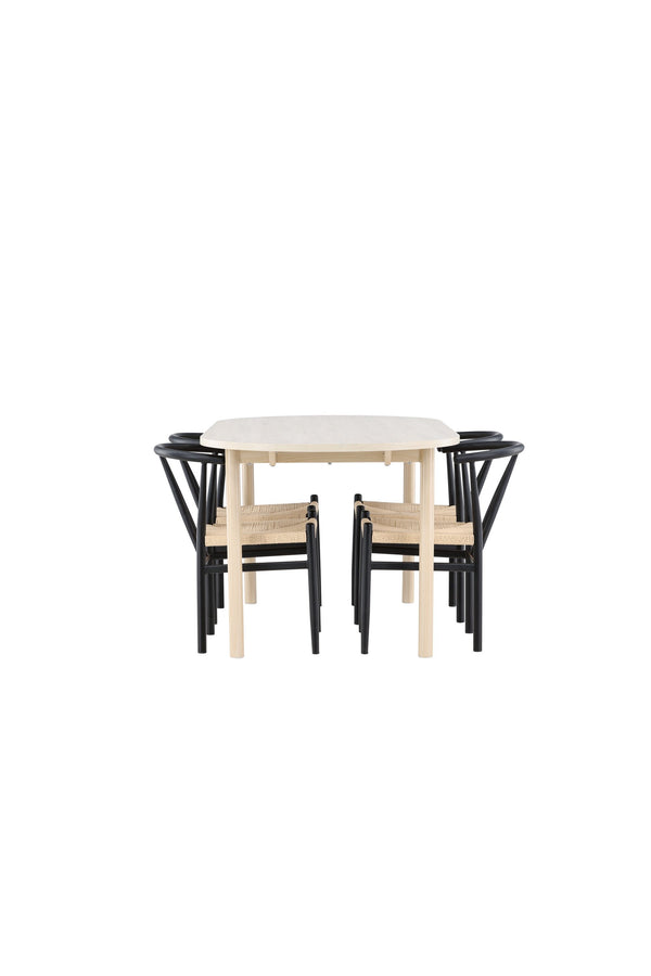 Andy Matbord med Alfons Matstol-GR Dining Set-Venture Home-peaceofhome.se