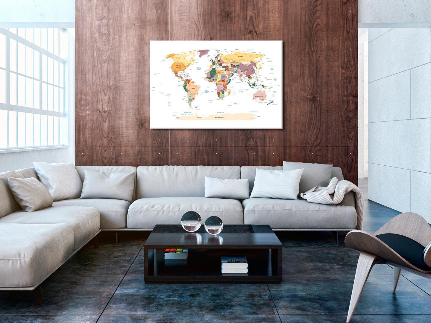 Anslagstavla - World Map-Anslagstavlor-Artgeist-peaceofhome.se