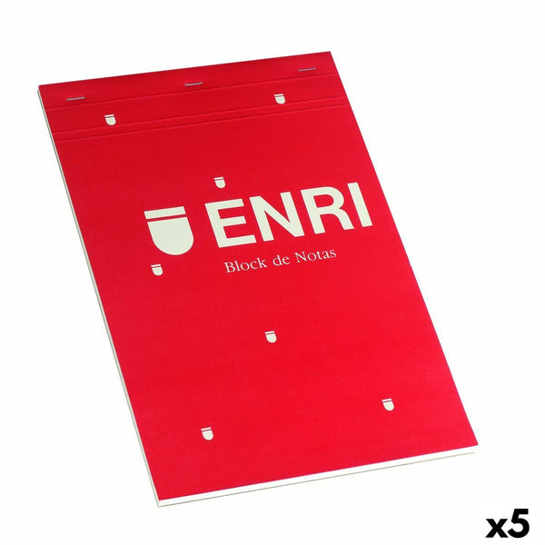 Anteckningsblock ENRI Röd A4 80 Blad 4 mm (5 antal)-Kontor och Kontorsmaterial, Pappersprodukter för kontoret-ENRI-peaceofhome.se
