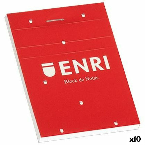 Anteckningsblock ENRI Röd A7 80 Blad (10 antal)-Kontor och Kontorsmaterial, Pappersprodukter för kontoret-ENRI-peaceofhome.se