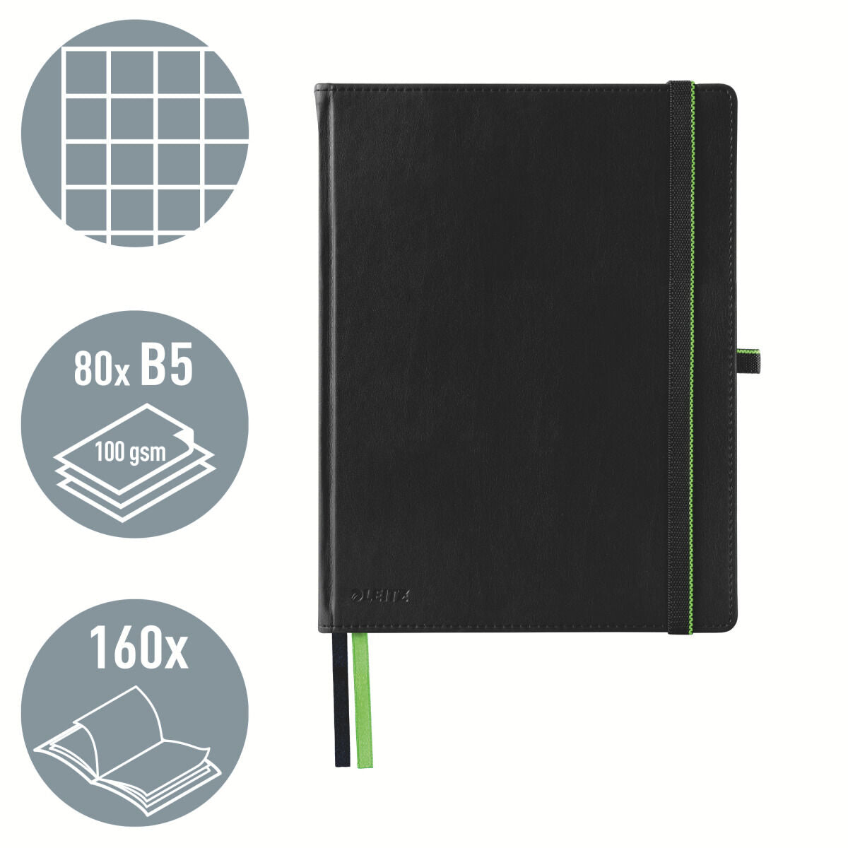 Anteckningsblock Leitz Complete Svart 80 Blad-Kontor och Kontorsmaterial, Pappersprodukter för kontoret-Leitz-peaceofhome.se
