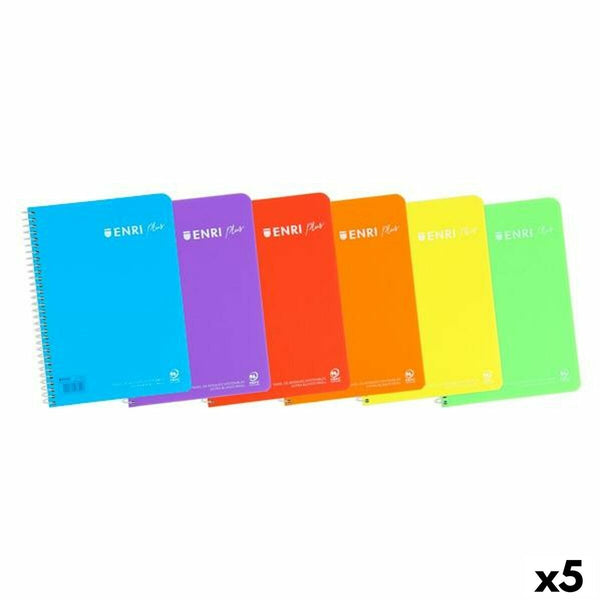 Anteckningsbok ENRI Multicolour Din A4 80 Blad (5 antal)-Kontor och Kontorsmaterial, Pappersprodukter för kontoret-ENRI-peaceofhome.se