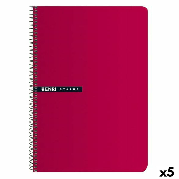 Anteckningsbok ENRI Röd 21,5 x 15,5 cm (5 antal)-Kontor och Kontorsmaterial, Pappersprodukter för kontoret-ENRI-peaceofhome.se