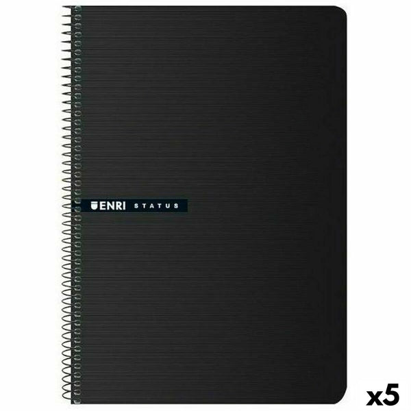 Anteckningsbok ENRI Status 100 Blad A4 Svart (5 antal)-Kontor och Kontorsmaterial, Pappersprodukter för kontoret-ENRI-peaceofhome.se