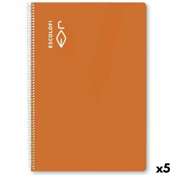 Anteckningsbok ESCOLOFI Orange Din A4 50 Blad (5 antal)-Kontor och Kontorsmaterial, Pappersprodukter för kontoret-ESCOLOFI-peaceofhome.se