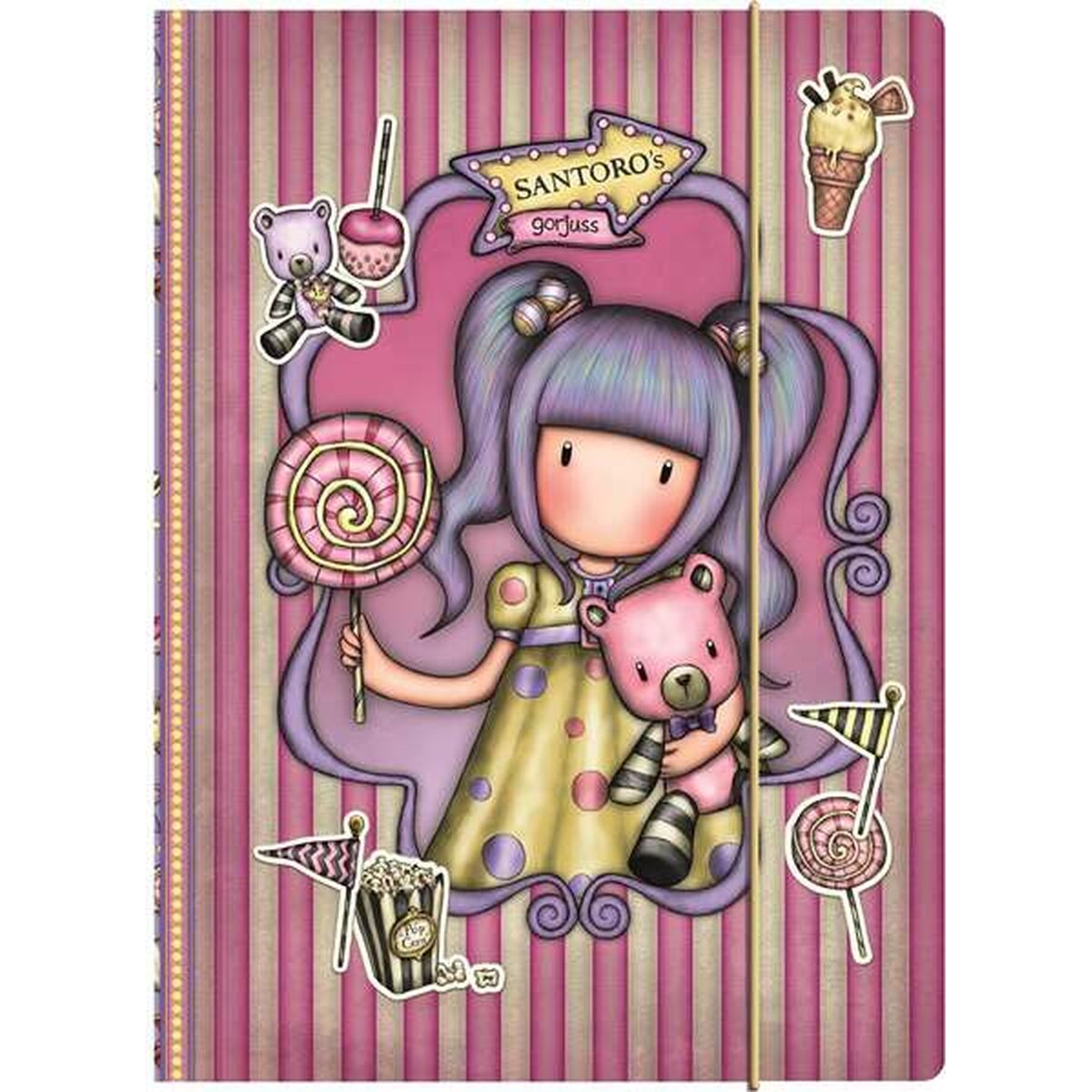 Anteckningsbok Gorjuss Fairground First Prize Lila A4 24,8 x 9 x 33,4 cm-Kontor och Kontorsmaterial, Pappersprodukter för kontoret-Gorjuss-peaceofhome.se