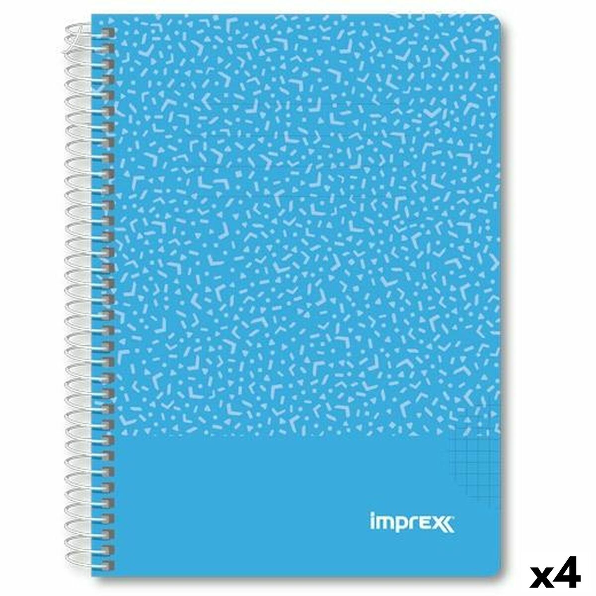 Anteckningsbok Imprex Blå A5 80 Blad (4 antal)-Kontor och Kontorsmaterial, Pappersprodukter för kontoret-Imprex-peaceofhome.se
