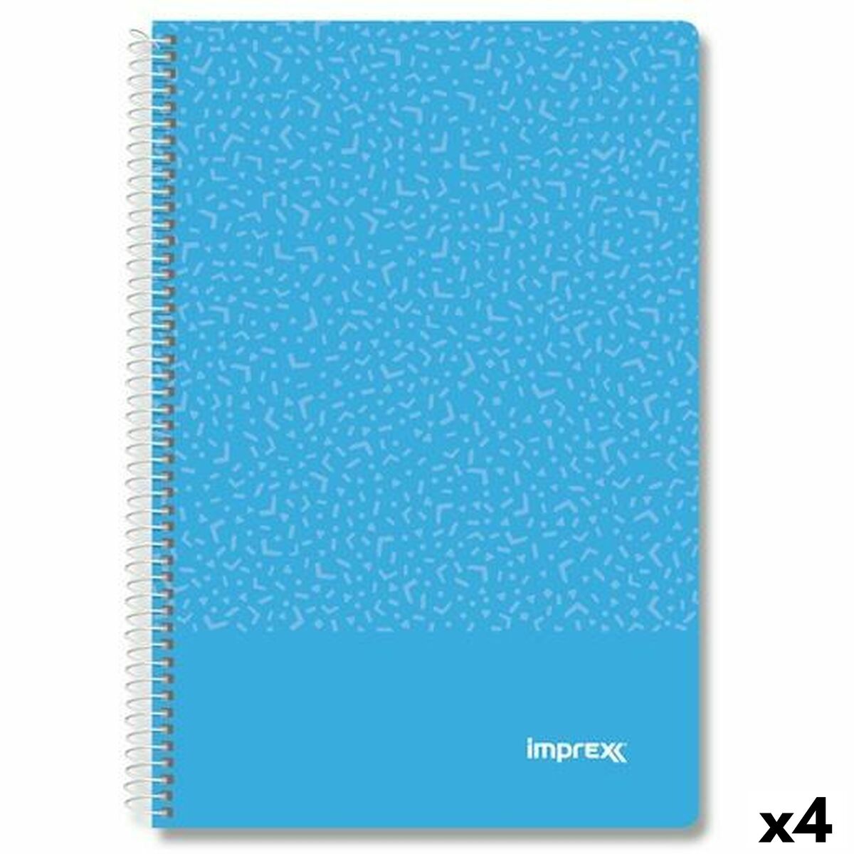 Anteckningsbok Imprex Blå Din A4 80 Blad (4 antal)-Kontor och Kontorsmaterial, Pappersprodukter för kontoret-Imprex-peaceofhome.se