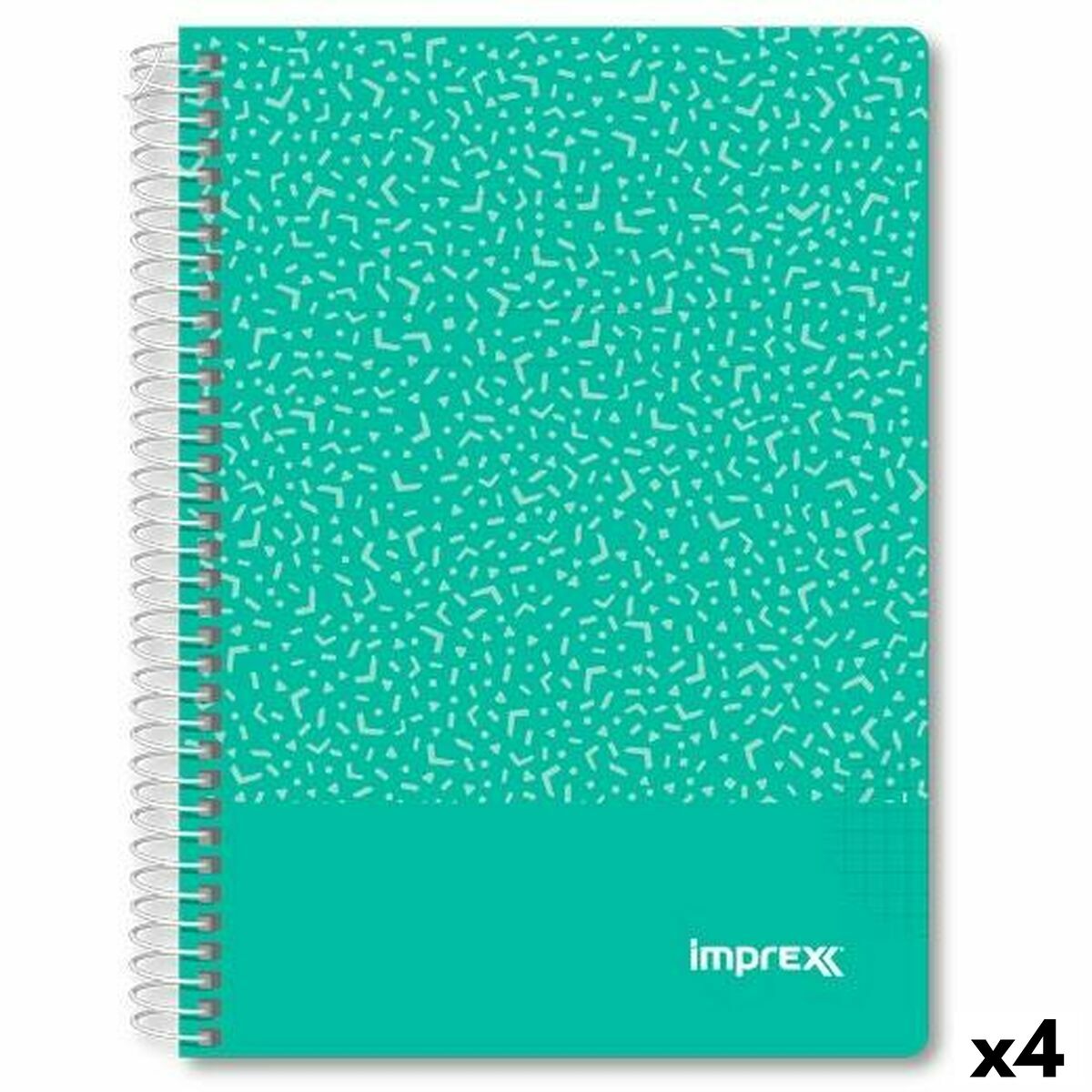 Anteckningsbok Imprex Grön A5 80 Blad (4 antal)-Kontor och Kontorsmaterial, Pappersprodukter för kontoret-Imprex-peaceofhome.se