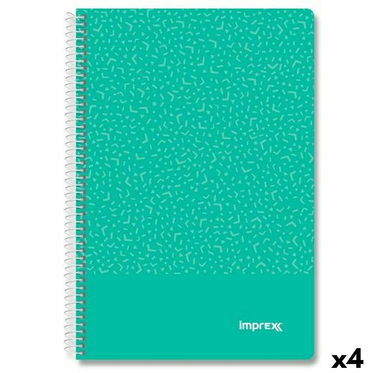 Anteckningsbok Imprex Grön Din A4 80 Blad (4 antal)-Kontor och Kontorsmaterial, Pappersprodukter för kontoret-Imprex-peaceofhome.se