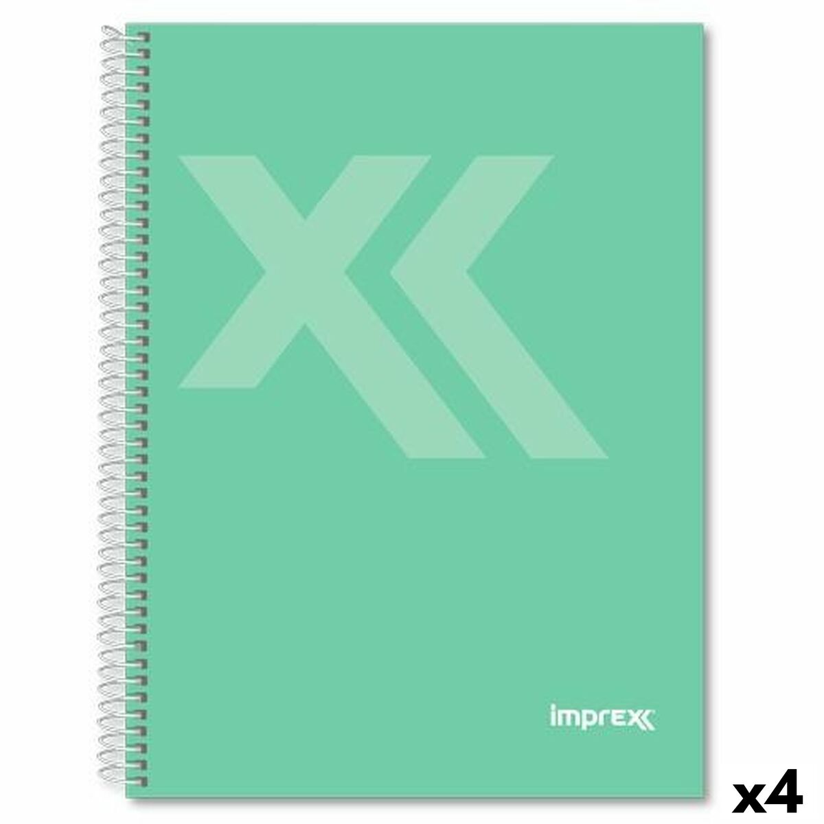 Anteckningsbok Imprex Grön Din A4 80 Blad (4 antal)-Kontor och Kontorsmaterial, Pappersprodukter för kontoret-Imprex-peaceofhome.se