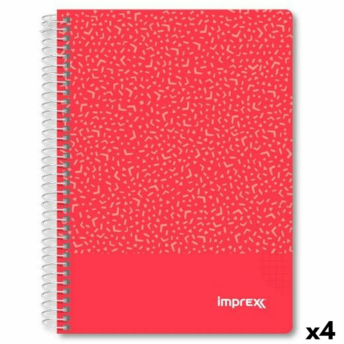 Anteckningsbok Imprex Röd A5 80 Blad (4 antal)-Kontor och Kontorsmaterial, Pappersprodukter för kontoret-Imprex-peaceofhome.se