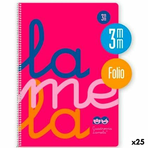 Anteckningsbok Lamela Cuadrovía Rosa Fluorescerande Din A4 80 Blad 21,5 x 31,5 cm 5 Delar (25 antal)-Kontor och Kontorsmaterial, Pappersprodukter för kontoret-Lamela-peaceofhome.se