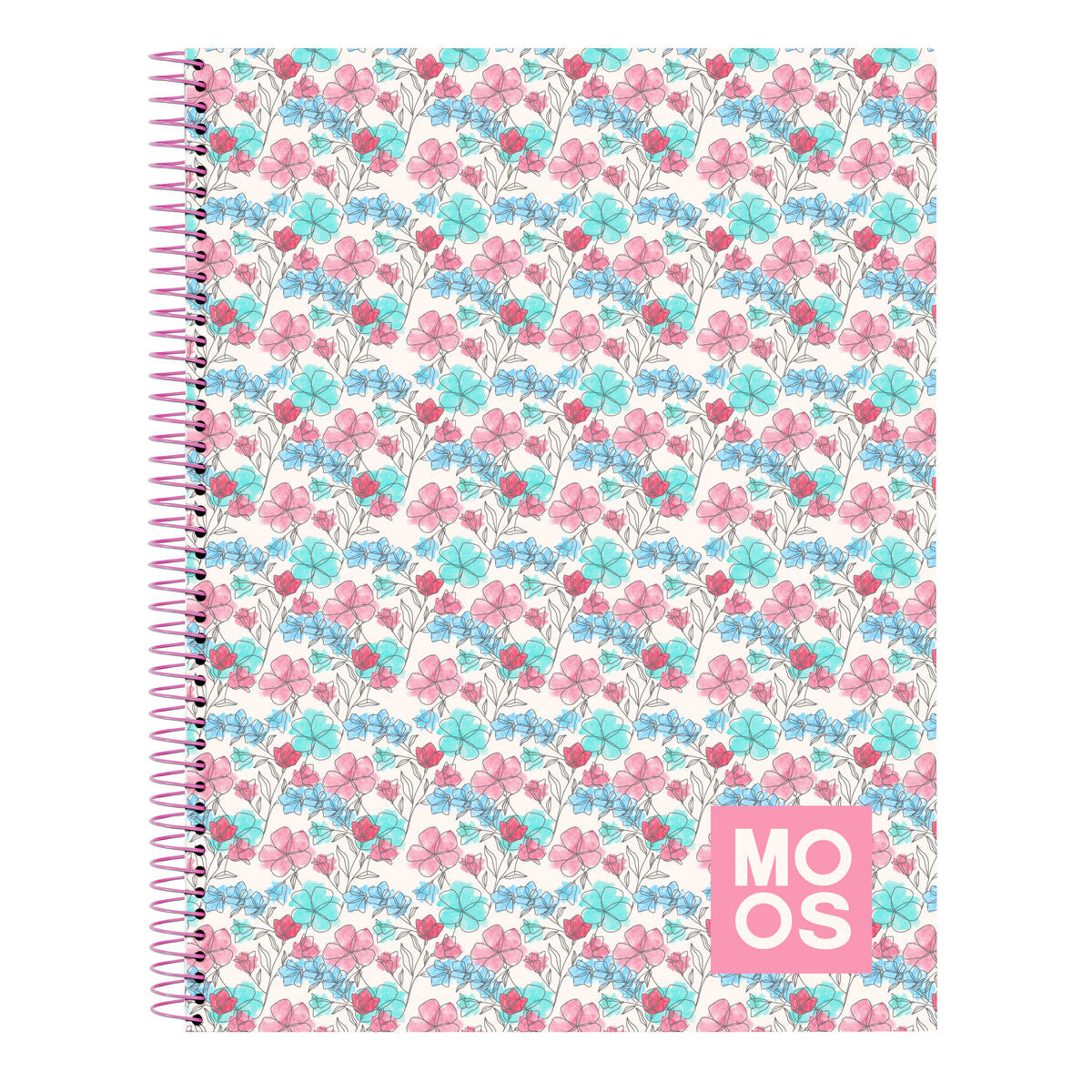 Anteckningsbok Moos Flores Multicolour A4 120 Blad-Kontor och Kontorsmaterial, Pappersprodukter för kontoret-Moos-peaceofhome.se