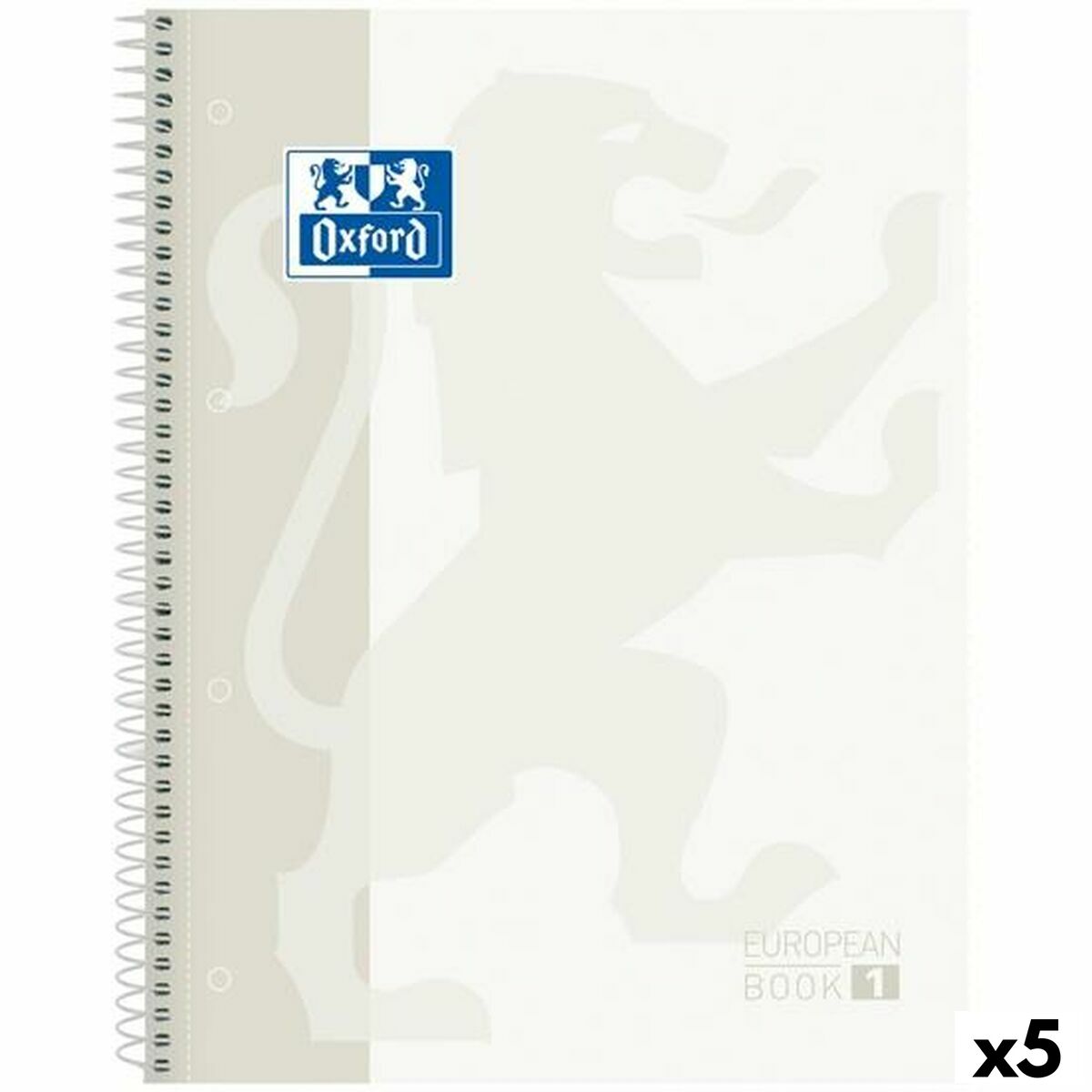 Anteckningsbok Oxford CLASSIC EUROPEANBOOK Vit A4 80 Blad (5 antal)-Kontor och Kontorsmaterial, Pappersprodukter för kontoret-Oxford-peaceofhome.se