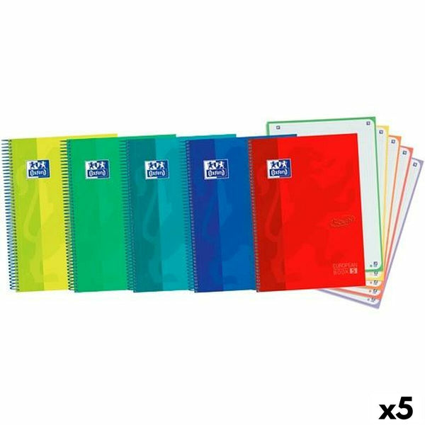Anteckningsbok Oxford Ebook5 Touch Multicolour A4+ 120 Blad (5 antal)-Kontor och Kontorsmaterial, Pappersprodukter för kontoret-Oxford-peaceofhome.se