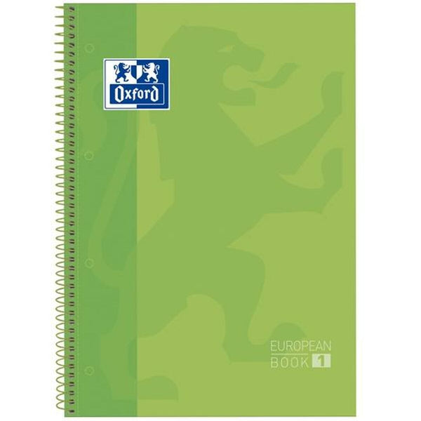 Anteckningsbok Oxford European Book Apple Grön A4 5 Delar-Kontor och Kontorsmaterial, Pappersprodukter för kontoret-Oxford-peaceofhome.se